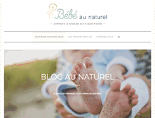 Tablet Screenshot of blog.bebe-au-naturel.com